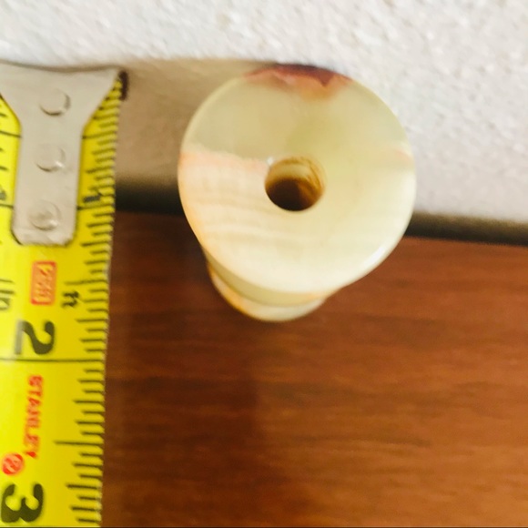 Vintage onyx stone petit bud vase - Picture 6 of 7